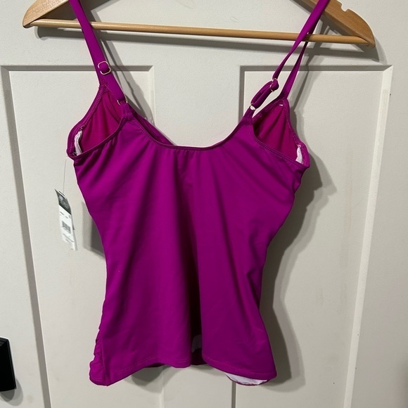 NWT Lauren Ralph Lauren Women's Underwire bright fuchsia pink Swim top - Picture 4 of 4